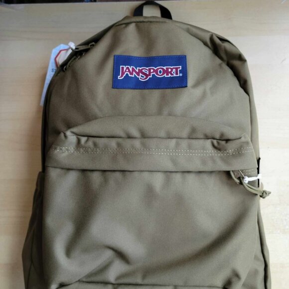 Jansport SuperBreak Plus Laptop Backpack - Army Green - Picture 1 of 5